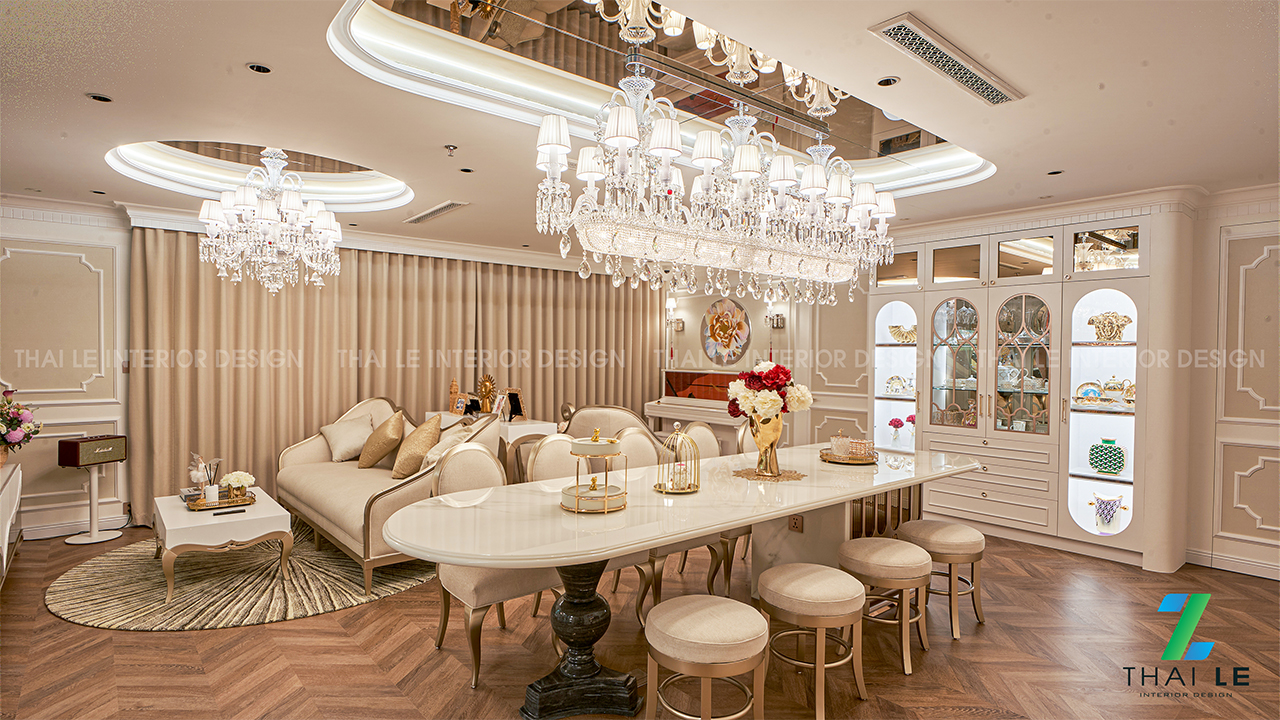 Thi công nội thất căn hộ H17.05 The Peak Q7 - 220M2